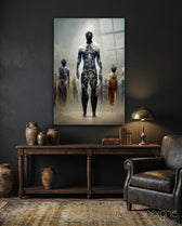 Fighters of the New Age Glass Art  || Designer Collection - Lifestyle preview in a designer interior