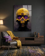 Skull Glass Art  || Designers Collection - Lifestyle preview in a designer interior