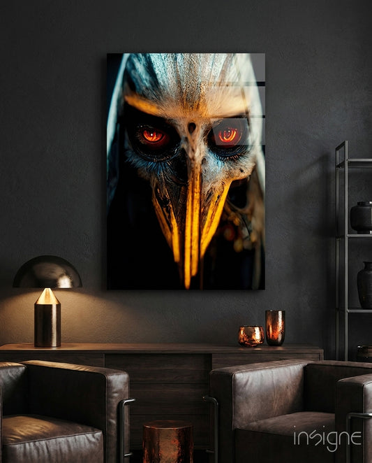 The Beak's Reveal Glass Wall Art || Designer Collection - Lifestyle preview in a designer interior