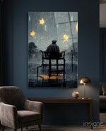 Star Rain Glass Art  || Designer Collection - Lifestyle preview in a designer interior