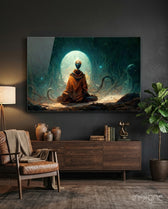 Meditation Glass Art  || Designer Collection - Lifestyle preview in a designer interior