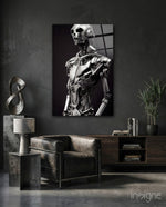 First "Humachine" Glass Art  || Designer Collection - Lifestyle preview in a designer interior