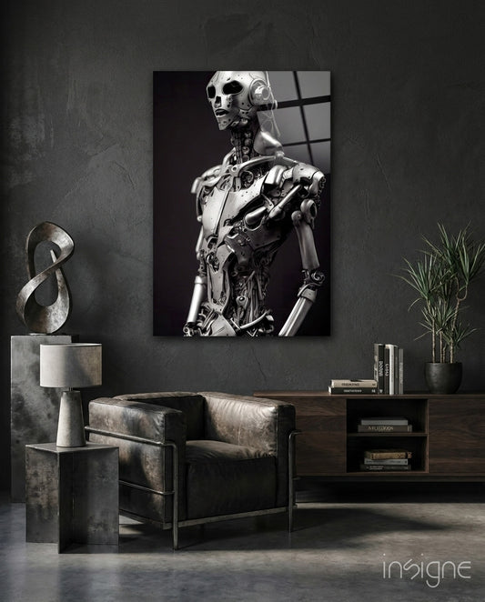 First "Humachine" Glass Art  || Designer Collection - Lifestyle preview in a designer interior