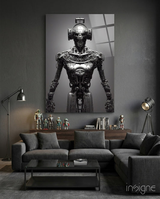 Humachine" Glass Art  || Designer Collection - Lifestyle preview in a designer interior
