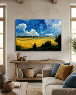 Cloudy Day Glass Glass Art  || Designer Collection - Lifestyle preview in a designer interior