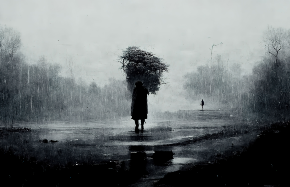 Loneliness Glass Art  || Designer Collection