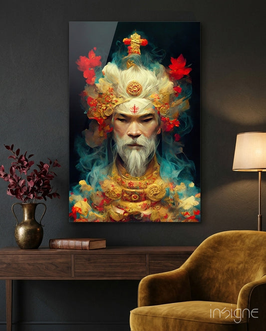 Ruler of the New Age Glass Art  || Designer Collection - Lifestyle preview in a designer interior