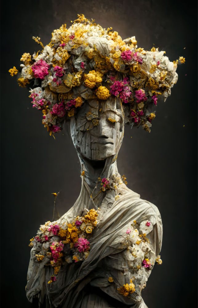Abandoned Statue Glass Art  || Designer Collection