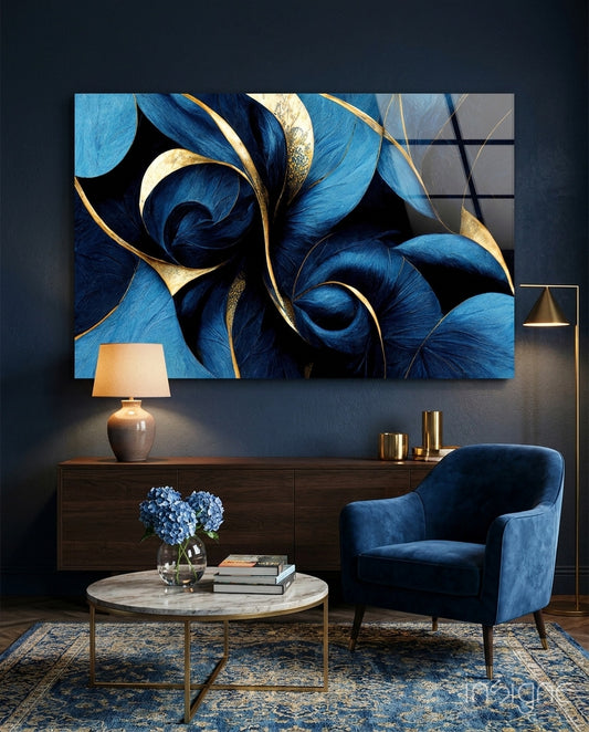 Curves Glass Art  || Designers Collection - Lifestyle preview in a designer interior