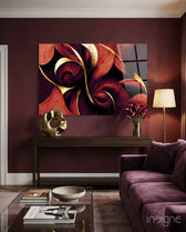 Curves Glass Art  || Designers Collection - Lifestyle preview in a designer interior