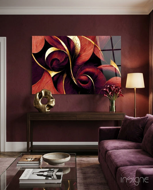 Curves Glass Art  || Designers Collection - Lifestyle preview in a designer interior