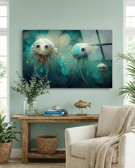Jelly Eyes Glass Art  || Designer Collection - Lifestyle preview in a designer interior