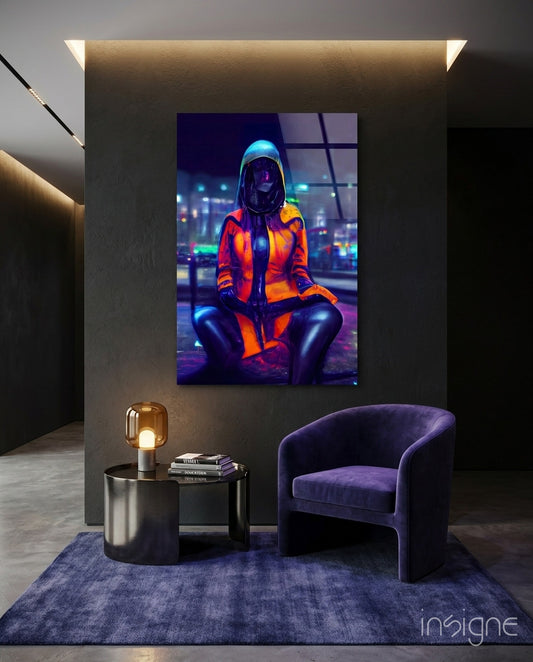 The Wait Glass Wall Art || Designer Collection - Lifestyle preview in a designer interior