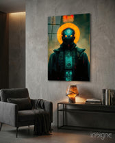 The Prince Glass Wall Art  || Designer Collection - Lifestyle preview in a designer interior