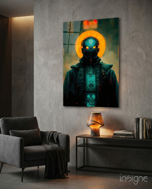 The Prince Glass Wall Art  || Designer Collection - Lifestyle preview in a designer interior