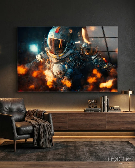 The Drift Glass Wall Art || Designer Collection - Lifestyle preview in a designer interior