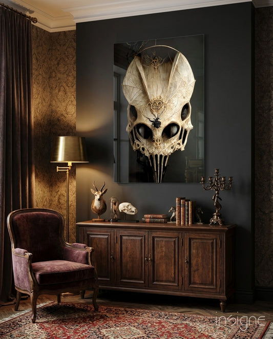 It's Skull Glass Art  || Designer Collection - Lifestyle preview in a designer interior