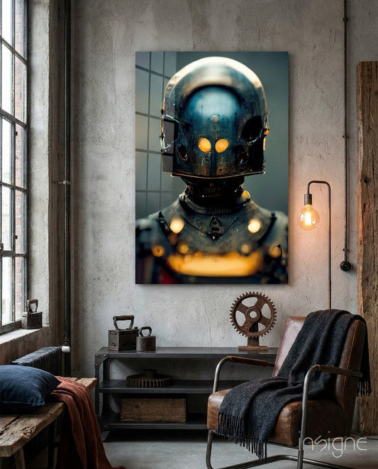 Fighter  Glass Art  || Designer Collection - Lifestyle preview in a designer interior