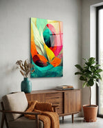 Hidden Swan Glass Wall Art  || Designer Collection - Lifestyle preview in a designer interior