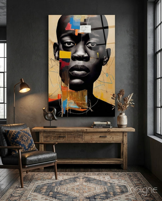 The Rebellious Look Glass Wall Art  || Designer Collection - Lifestyle preview in a designer interior