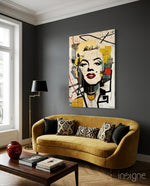 Pop Art Glamour Starlet Glass Wall Art  || Designer Collection