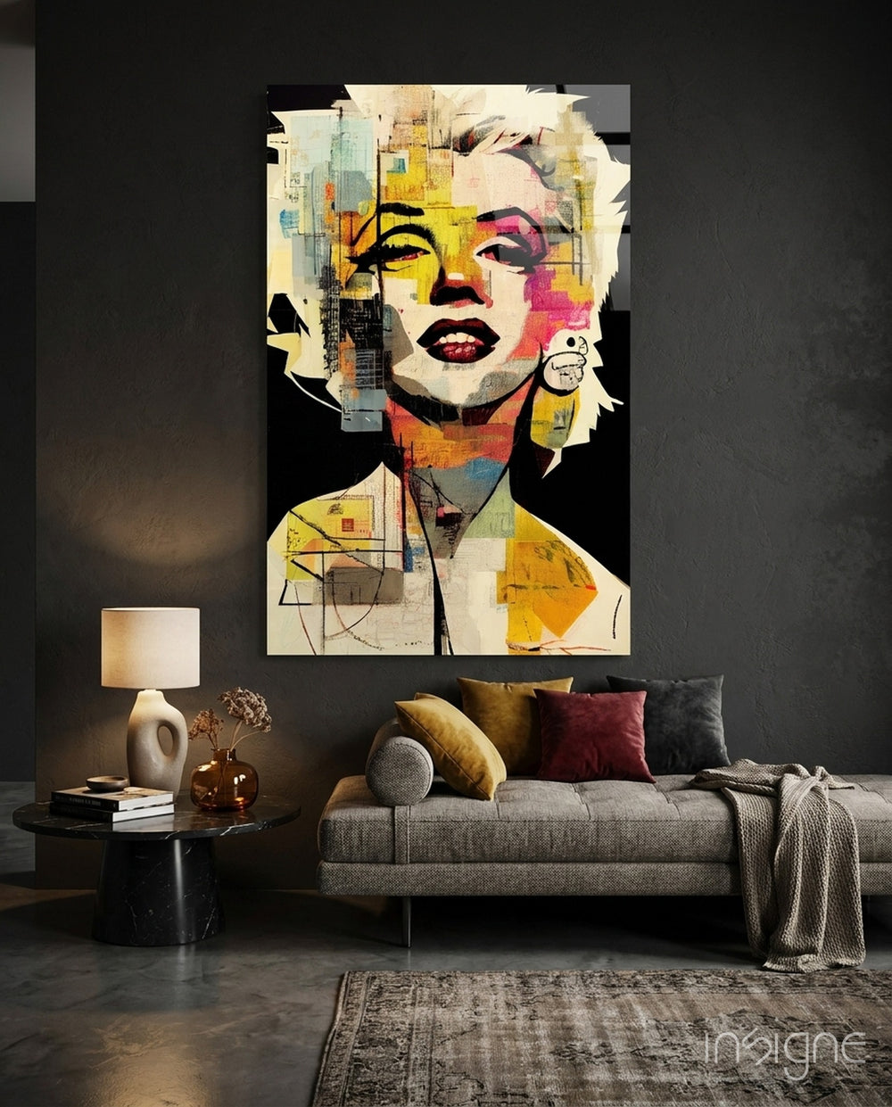 Pop Art Glamour Starlet Glass Wall Art  || Designer Collection
