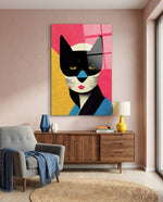 Masked Glass Wall Art  || Designer Collection - Lifestyle preview in a designer interior