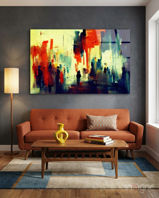 Silhouettes Glass Wall Art  || Designer Collection - Lifestyle preview in a designer interior