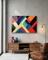 Corners Glass Wall Art  || Designers Collection - Lifestyle preview in a designer interior