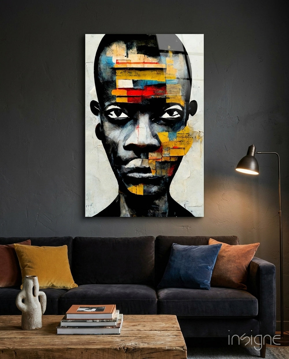 The Rebellious Look Glass Wall Art  || Designer Collection - Lifestyle preview in a designer interior