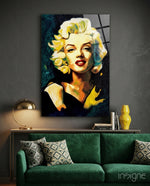 Pop Art Glamour Starlet Glass Wall Art  || Designer Collection