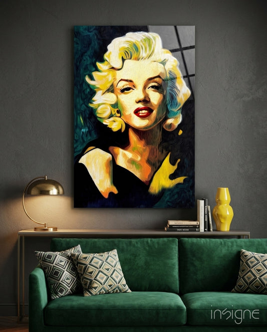 Pop Art Glamour Starlet Glass Wall Art  || Designer Collection