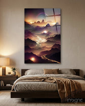 Lavas Glass Wall Art  || Designer Collection - Lifestyle preview in a designer interior