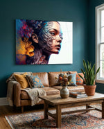 Transmutation to Beauty Glass Wall Art || Designer Collection - Lifestyle preview in a designer interior