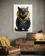 Cutie Cool  Glass Wall Art  || Designers Collection - Lifestyle preview in a designer interior