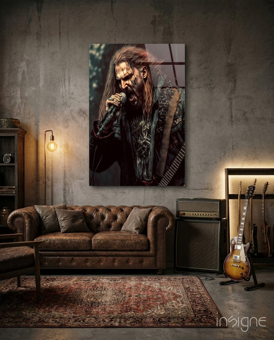 Rockerz Glass Wall Art  || Designer Collection - Lifestyle preview in a designer interior