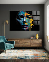 Beautiful Splash Glass Wall Art  || Designer Collection - Lifestyle preview in a designer interior
