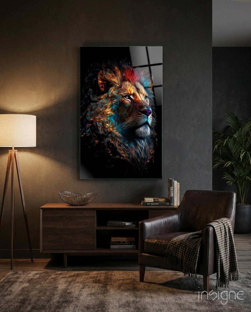 Sparkling Glory Glass Wall Art  || Designer Collection - Lifestyle preview in a designer interior