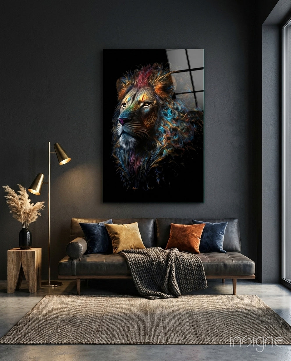 Sparkling Glory Glass Wall Art  || Designer Collection - Lifestyle preview in a designer interior