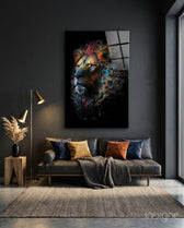 Sparkling Glory Glass Wall Art  || Designer Collection - Lifestyle preview in a designer interior
