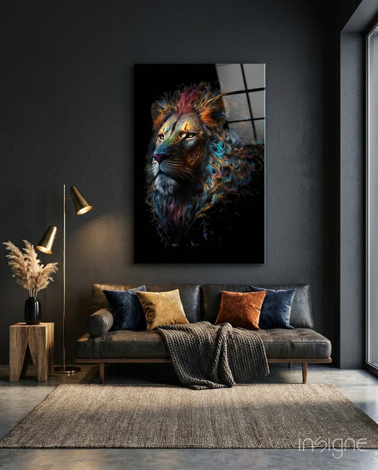 Sparkling Glory Glass Wall Art  || Designer Collection - Lifestyle preview in a designer interior