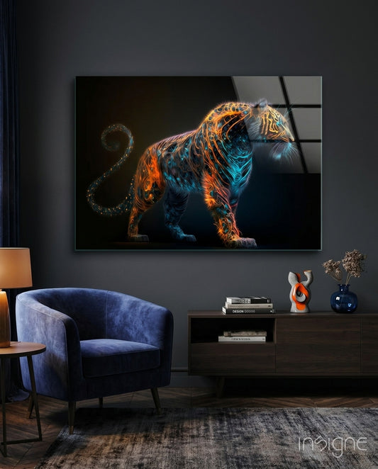 Sparkling Glory Glass Wall Art  || Designer Collection - Lifestyle preview in a designer interior