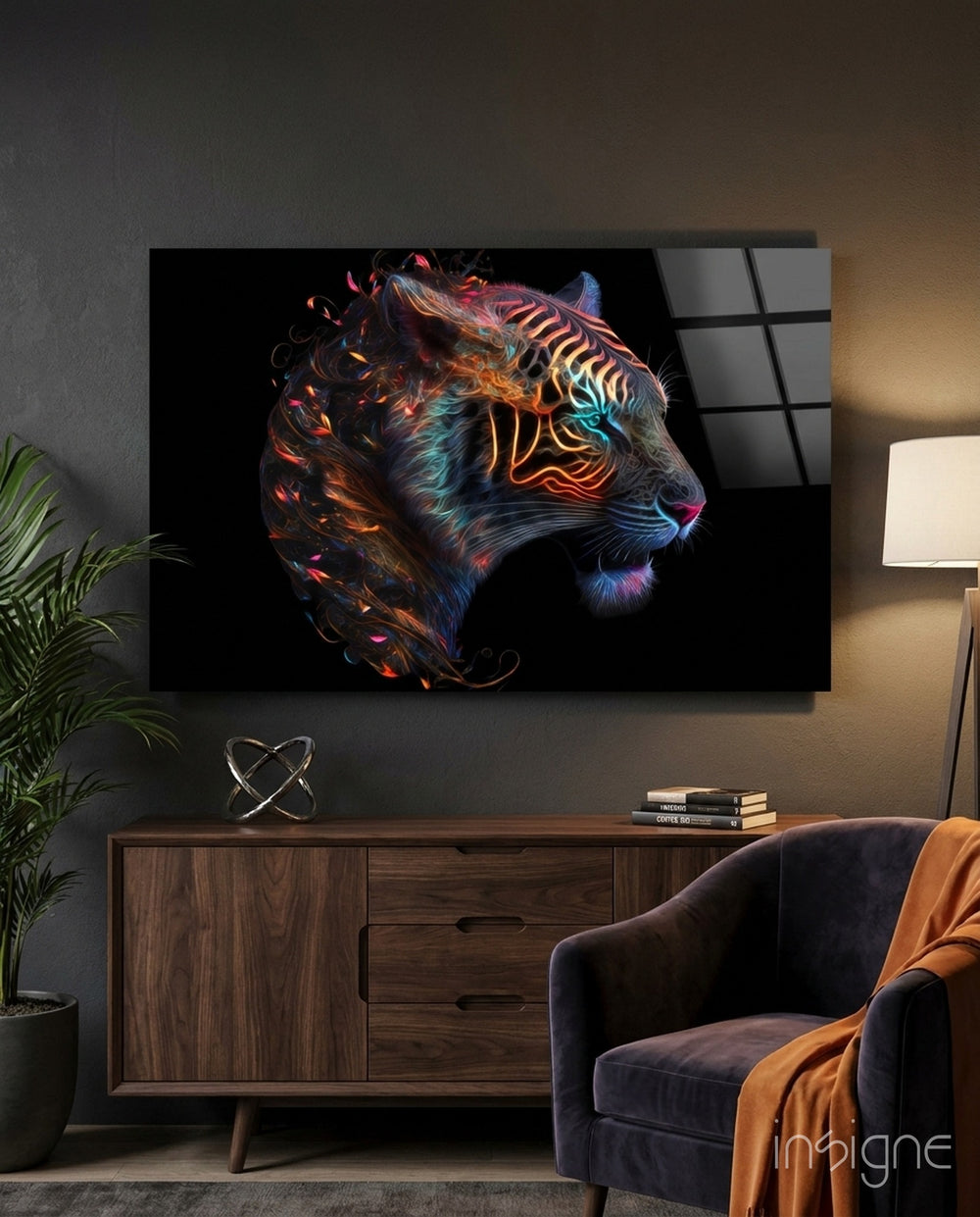 Sparkling Glory Glass Wall Art  || Designer Collection - Lifestyle preview in a designer interior