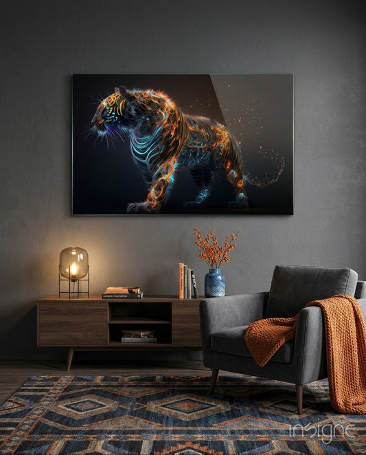 Sparkling Glory Glass Wall Art  || Designer Collection - Lifestyle preview in a designer interior