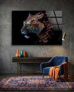 Sparkling Glory Glass Wall Art  || Designer Collection - Lifestyle preview in a designer interior