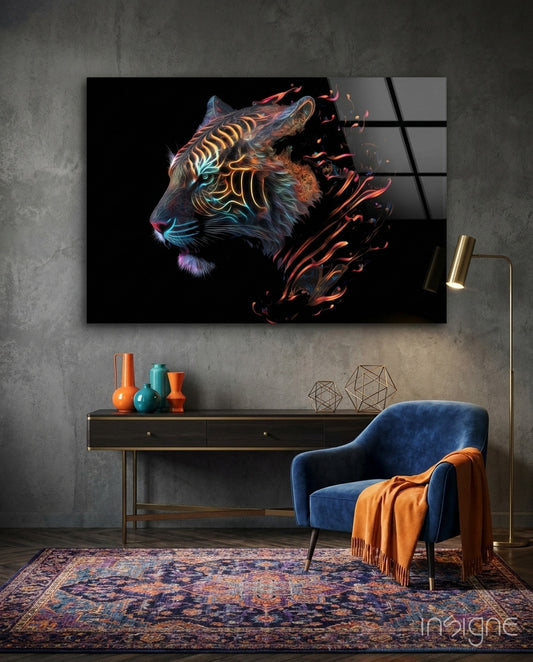 Sparkling Glory Glass Wall Art  || Designer Collection - Lifestyle preview in a designer interior
