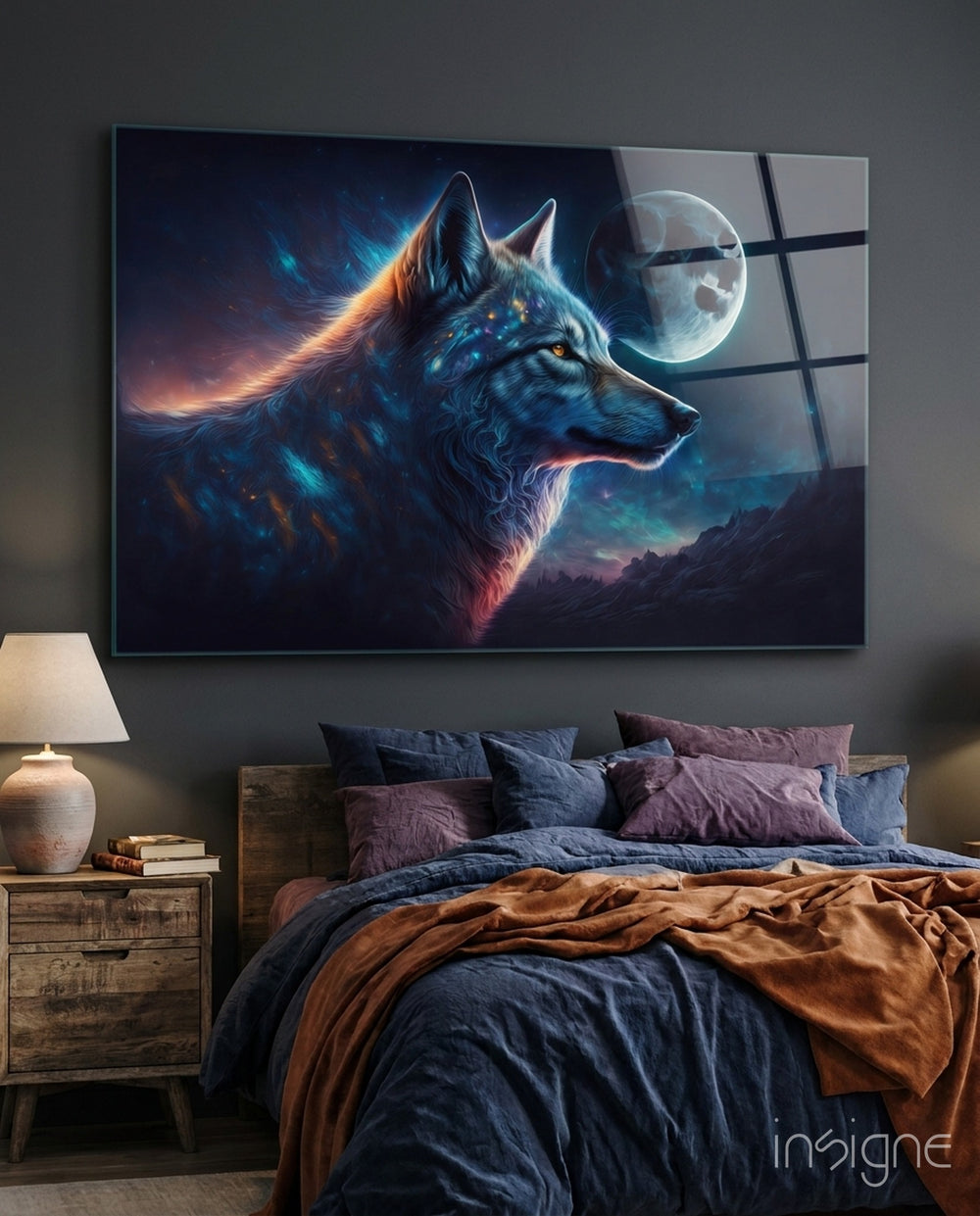 Sparkling Freedom Glass Wall Art  || Designer Collection - Lifestyle preview in a designer interior