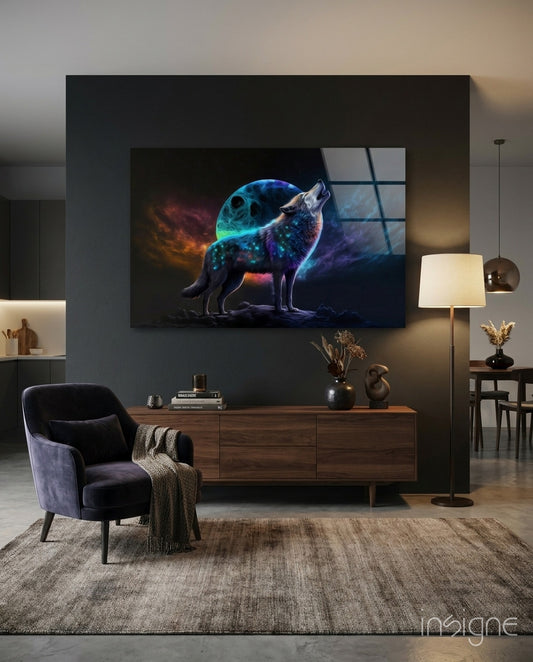 Sparkling Freedom Glass Wall Art  || Designer Collection - Lifestyle preview in a designer interior