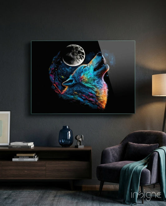 Sparkling Freedom Glass Wall Art  || Designer Collection - Lifestyle preview in a designer interior