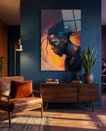 Roy Woods Glass Wall Art  || Designer Collection - Lifestyle preview in a designer interior